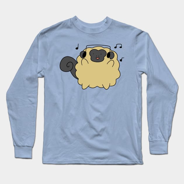 Dancing Fluffy Monkey Long Sleeve T-Shirt by saradaboru